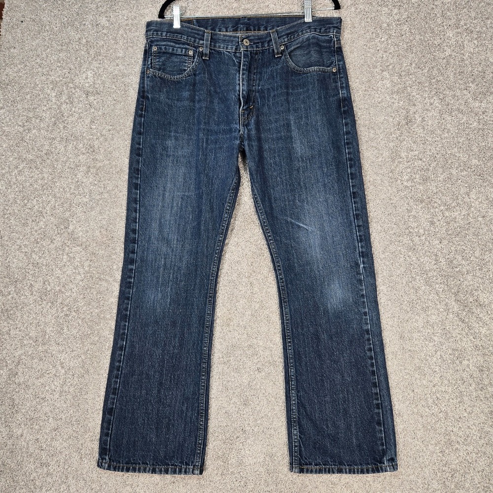 Levis 527 Bootcut Jeans Mens 36x30 Blue Slim fit 100% Cotton Denim